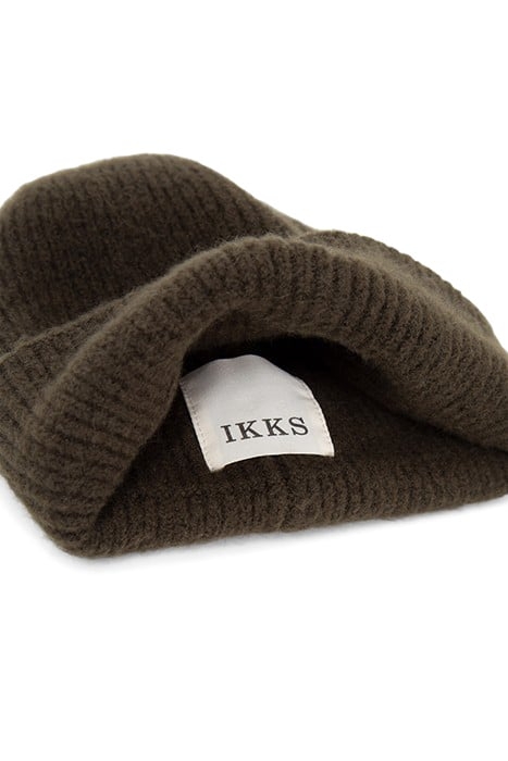 KHAKI KNIT BEANIE AND SCARF SET 4