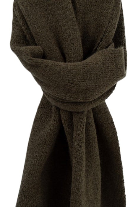 KHAKI KNIT BEANIE AND SCARF SET 5