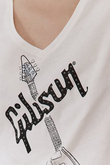 WHITE GIBSON ELECTRIC GUITAR T-SHIRT 4