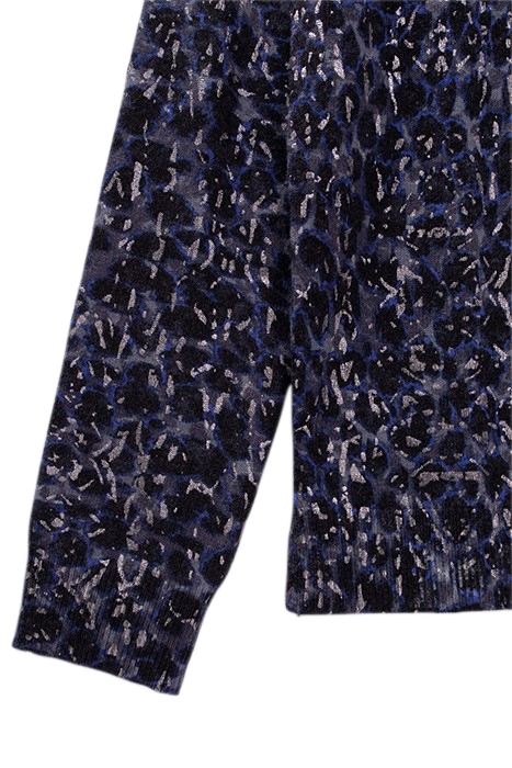 NAVY KNIT SWEATER WITH TACHIST PRINT 5