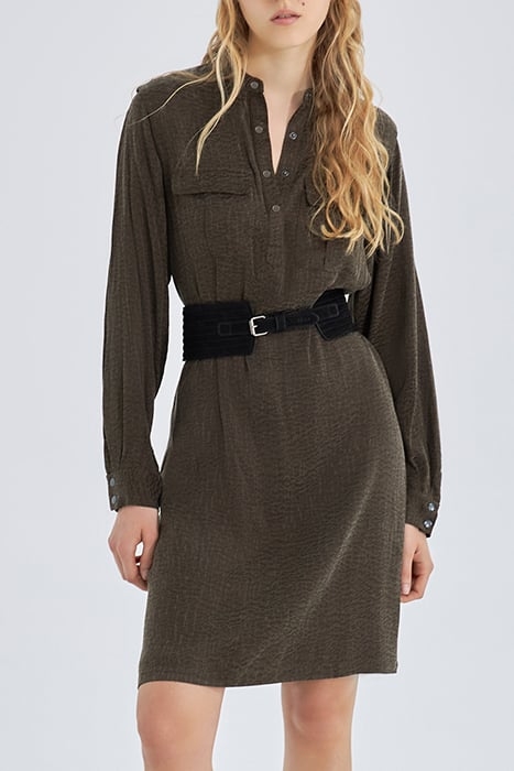 WOMEN'S LICHEN ARMY VIBES MOTIF JACQUARD DRESS 1