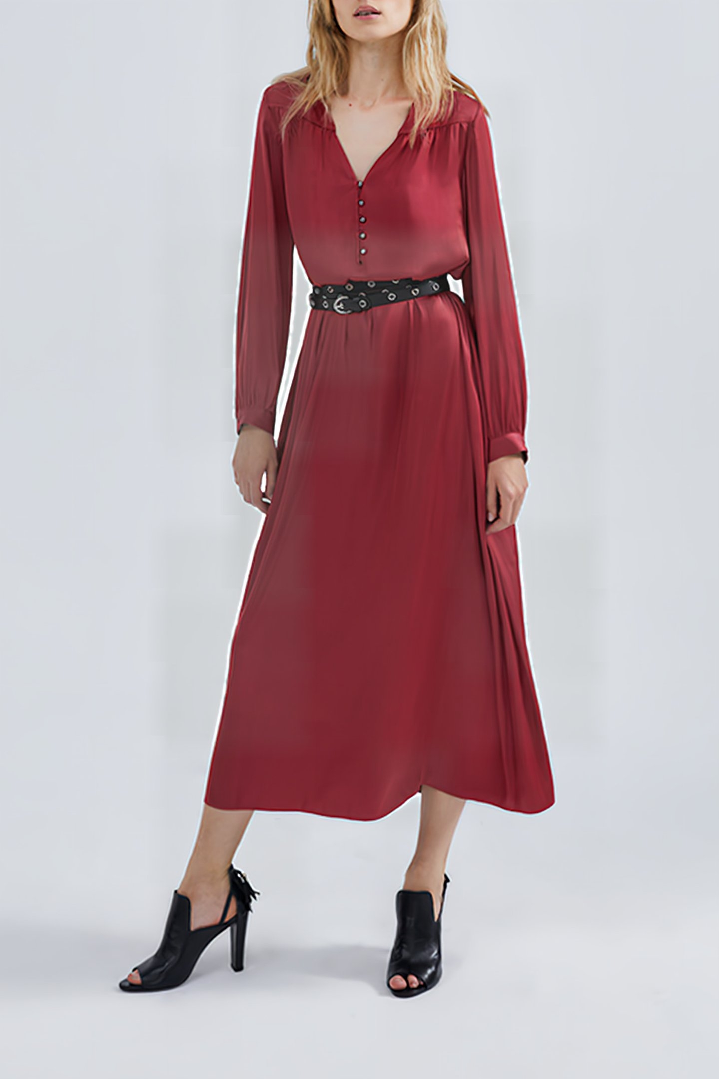 CAMELIA JAPANESE POLYESTER LONG DRESS 1