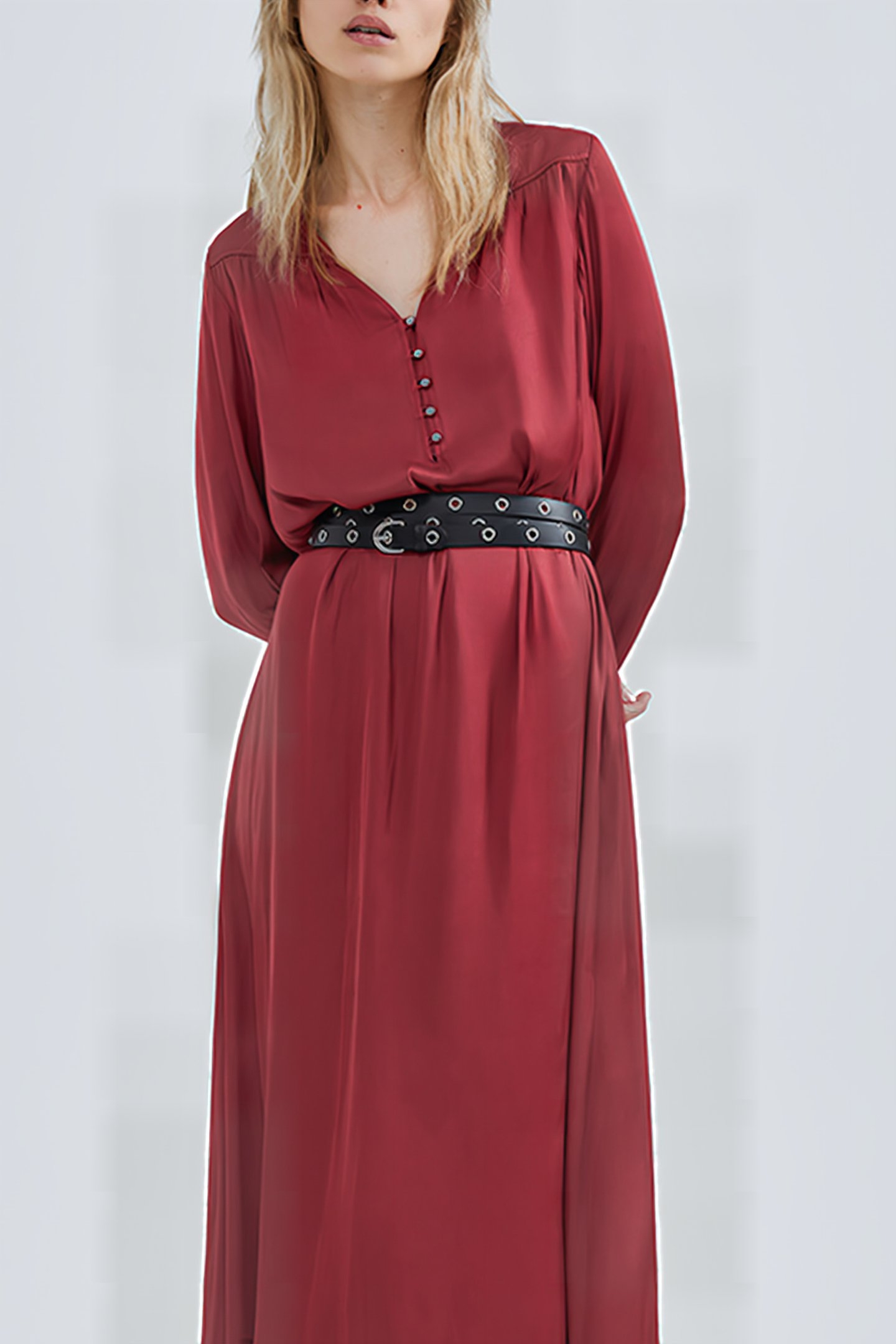 CAMELIA JAPANESE POLYESTER LONG DRESS 4