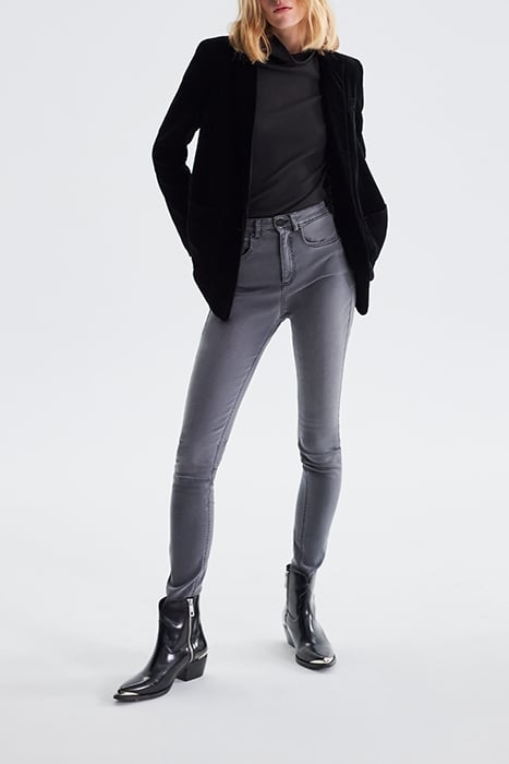 GREY HIGH-WAIST SCULPT-UP SLIM JEANS 3