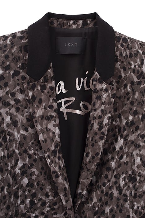GREY RECYCLED LEOPARD ROCK PRINT JACKET 2