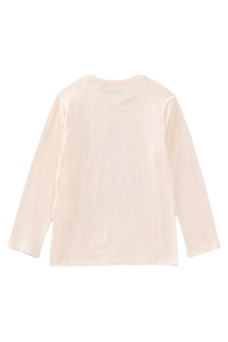 BOYS’ ECRU RUBBER GANGSTER OPTIC ORGANIC COTTON T-SHIRT 2