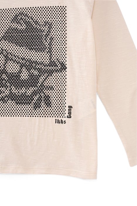 BOYS’ ECRU RUBBER GANGSTER OPTIC ORGANIC COTTON T-SHIRT 4