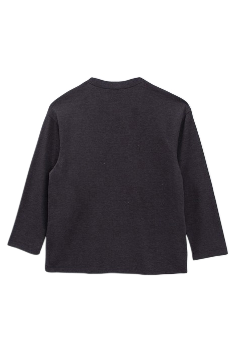 BOYS’ NAVY MARL XL LETTER K-BADGES T-SHIRT 2