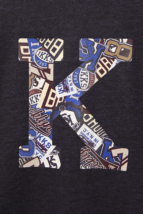 BOYS’ NAVY MARL XL LETTER K-BADGES T-SHIRT 5