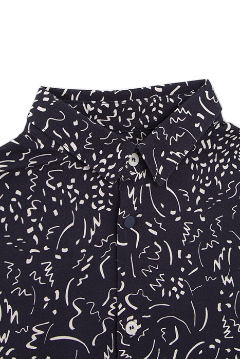 BOYS’ NAVY GRAFFITI PRINT LENZING™ ECOVERO™ SHIRT 3