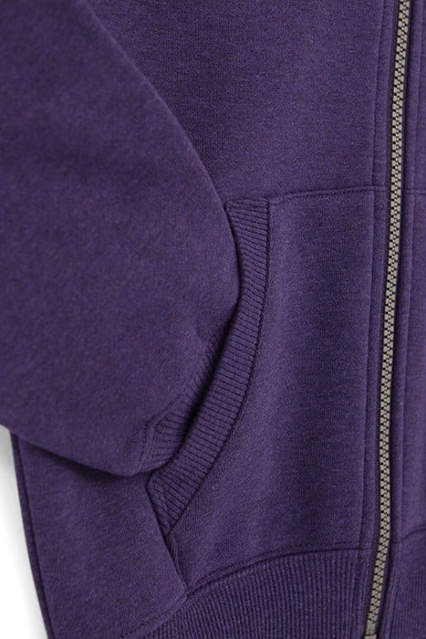 BOYS’ VIOLET EMBROIDERED SWEATSHIRT FABRIC HOODED CARDIGAN 6