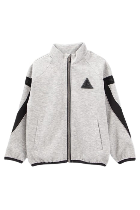 BOYS’ GREY CARDIGAN WITH BLACK AND REFLECTIVE DETAILS 1