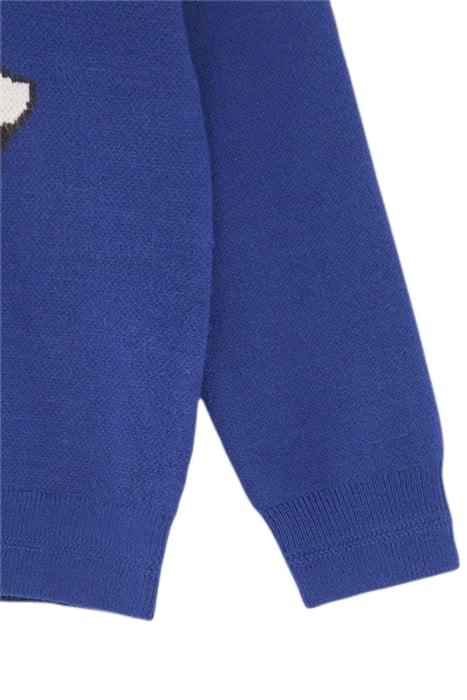 BOYS’ BLUE INTARSIA BULLDOG KNIT SWEATER 3