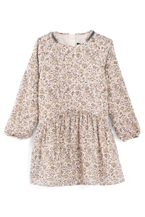 GIRLS’ BEIGE FLOWER PRINT DRESS 1