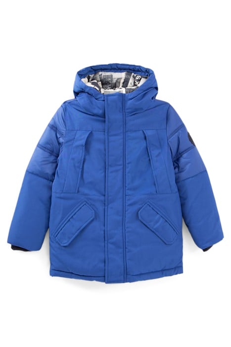 BOYS’ ELECTRIC BLUE QUILTED DETAIL PARKA 1