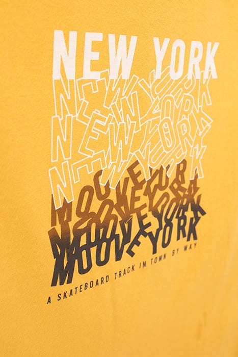 BOYS’ YELLOW LETTER MARKING ORGANIC COTTON T-SHIRT 6