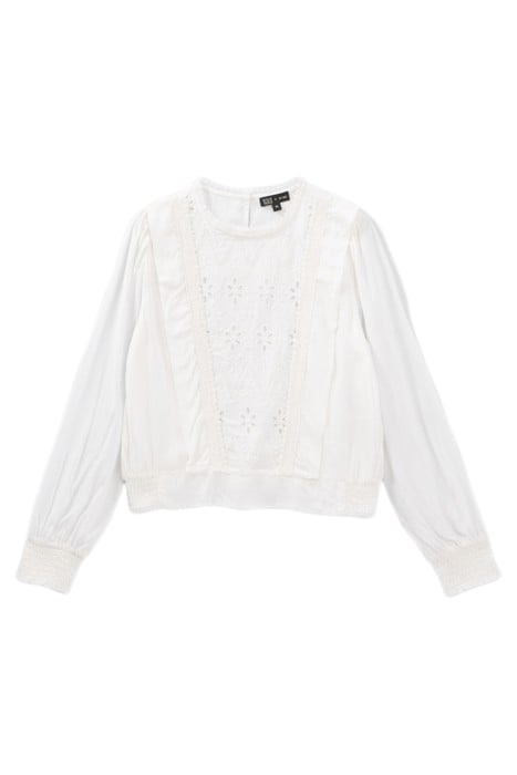GIRLS’ OFF-WHITE BLOUSE WITH LACE DICKEY 1