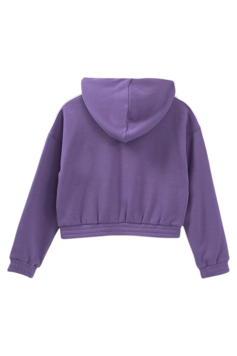 GIRLS’ PURPLE ZIPPED CARDIGAN WITH STRIPED BRAIDS 2