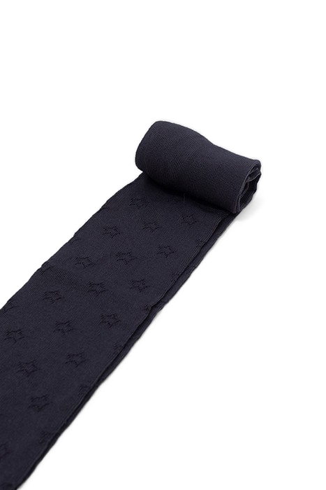 GIRLS’ NAVY OPENWORK KNIT TIGHTS WITH STAR MOTIFS 4