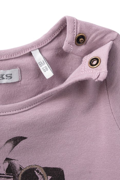 BABY GIRLS’ VIOLET SHOES IMAGE T-SHIRT 4