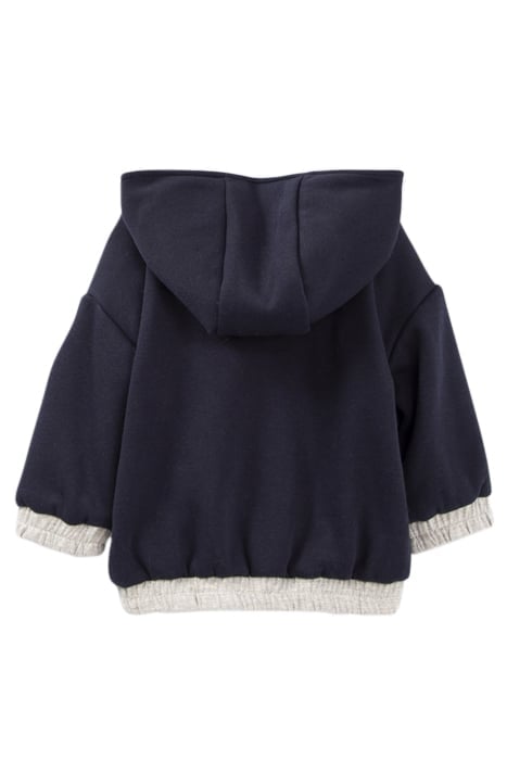 BABY GIRLS’ GREY LUREX/NAVY CARDIGAN 2