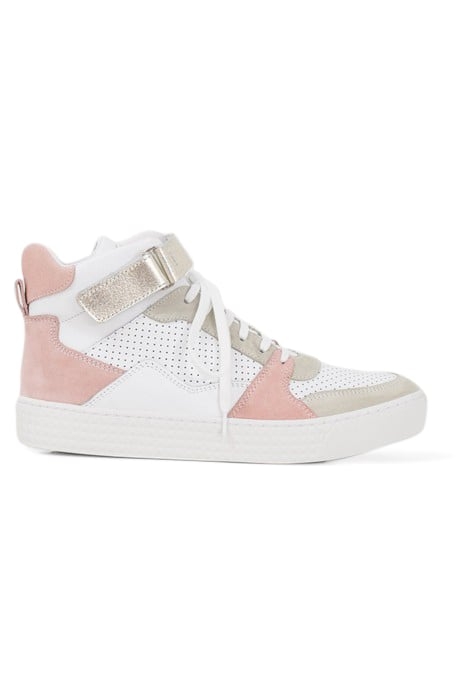 PINK, WHITE, BEIGE HIGH-TOP TRAINERS 1