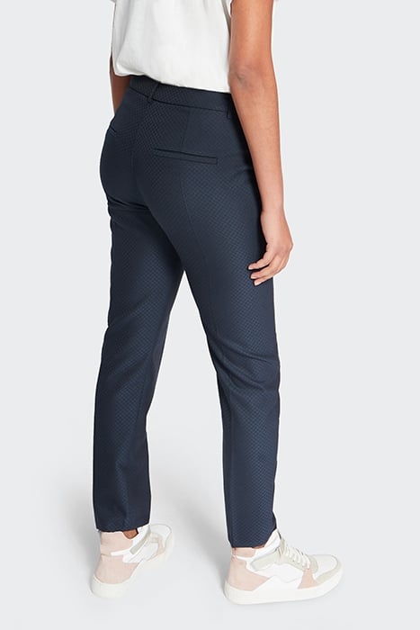 NAVY JACQUARD HOUNDSTOOTH TROUSERS 2