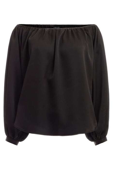 CANDICE OFF SHOULDER JET BLACK BLOUSE 1