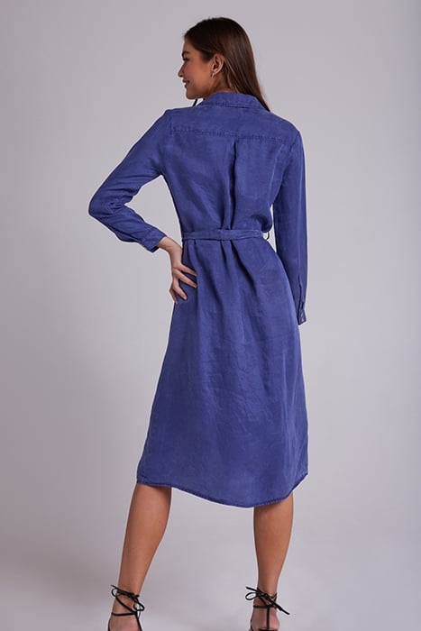 PATCH POCKET MIDI SHIRT DRESS GREYSTONE PURPLE 2