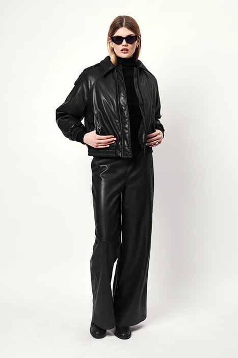 ELVIS FAUX BOMBER JACKET RAVEN 1