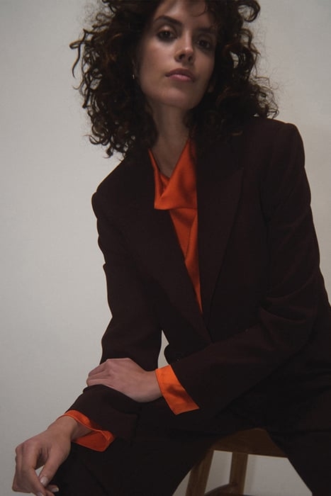 IPSUM SILK DRAPEY TOP SIGNAL ORANGE 6