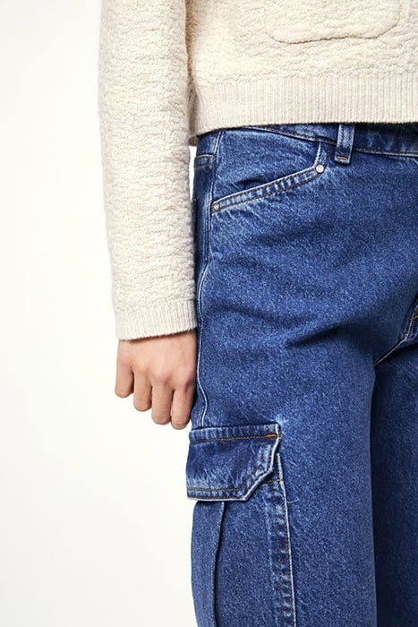 PRESTON CARGO JEANS VINTAGE BLUE 4