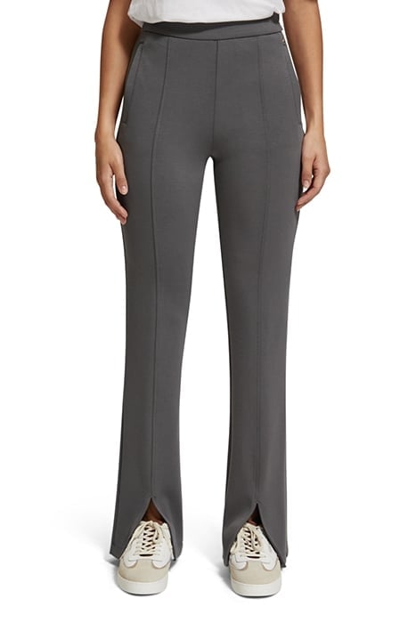 TAILORED SPLIT HEM FLARE SWEATPANT DARK GREY 1