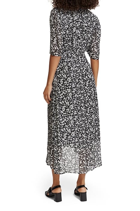 MIDI DRESS WITH DRAPED KNOT DETAIL ANCHOR FLORAL 2