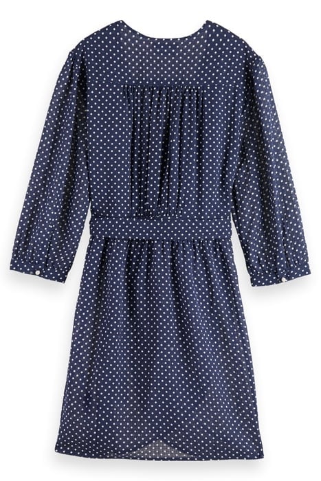 MINI WRAP DRESS POLKA NAVY BLUE 5