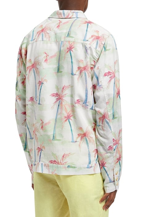 PRINTED TENCEL-HEMP BLOUSON PALMTREE HAWAII AOP 2