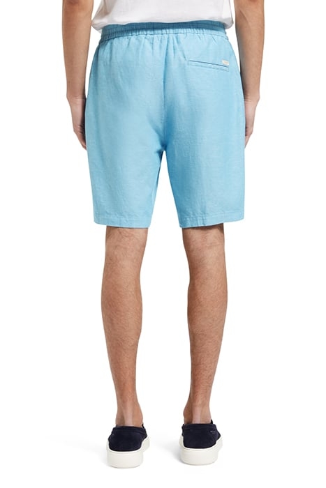 FAVE- COTTON/LINEN TWILL BERMU BLUE LAGOON 2