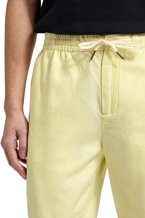 FAVE- COTTON/LINEN TWILL BERMU WASHED NEON YELLOW 7