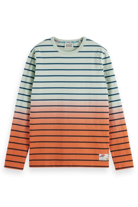 DIP DYE STRIPED LS T-SHIRT SEA FOAM 1