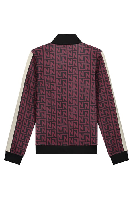 LOGO ALLOVER TRACKJACKET WINE 2