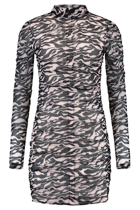 ZEBRA MESH DRESS ROSE 1