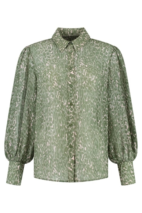 RIVER PRINTED BLOUSE DARK OLIVE 1