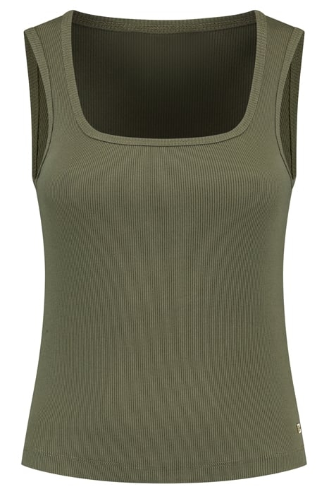 RIB SINGLET ARMY GREEN 1
