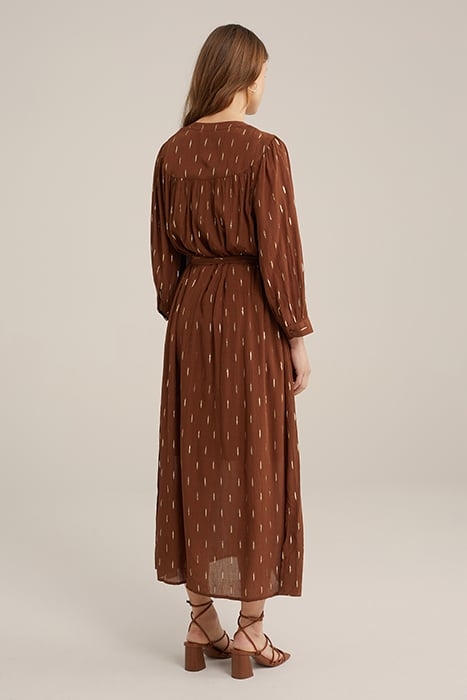 DRESS MID LENGTH BROWN 2