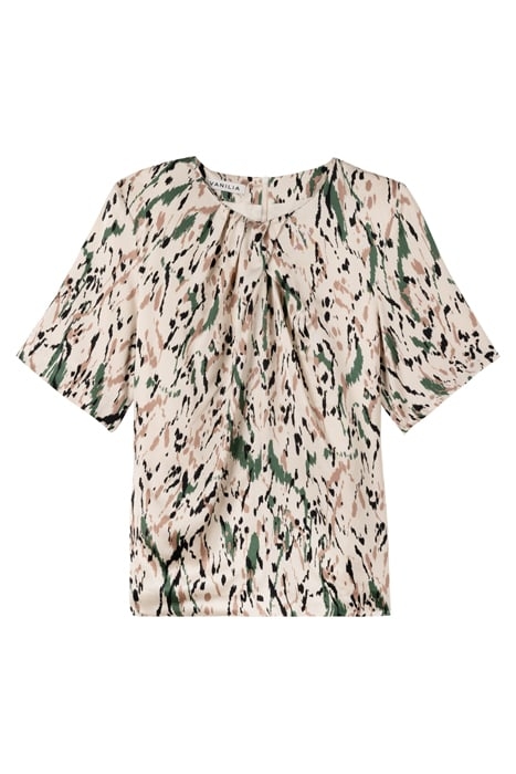 DRAPE NECK SHOULDER PAD BEIGE/MOS 4