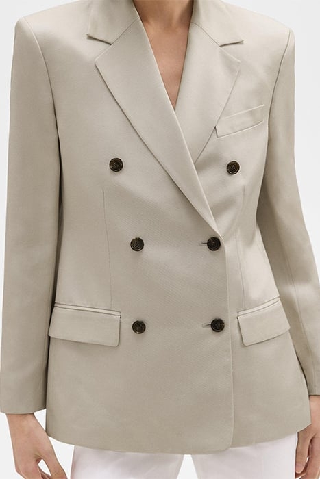 DOUBLE-BREASTED BLAZER IN VISCOSE TWILL PUMICE 3