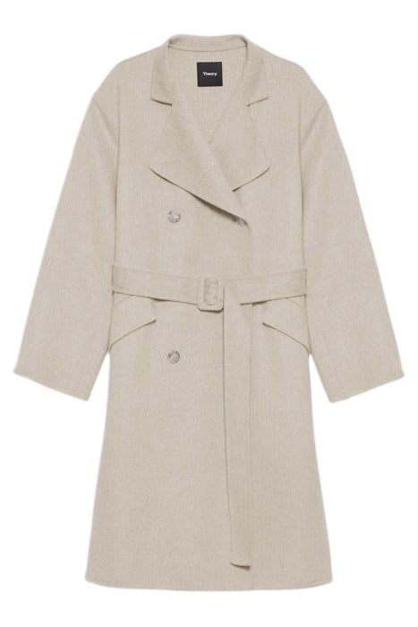 TRENCH COAT IN DOUBLE-FACE WOOL-CASHMERE OATMEAL 1