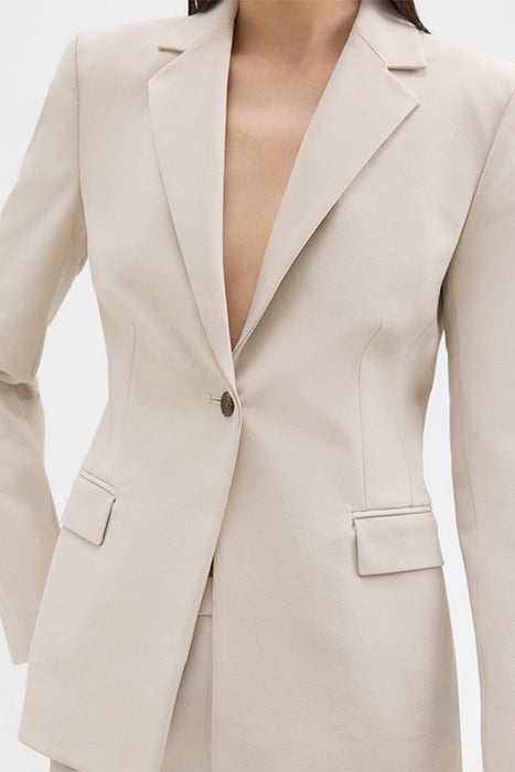 SCULPTED BLAZER IN STRETCH COTTON-BLEND NEW SAND 3