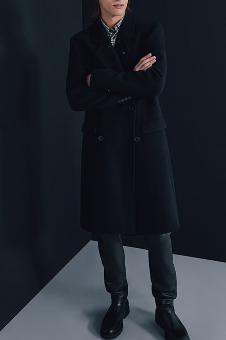 BLACK PURE EDITION DOUBLE-BREASTED COAT BLACK 3
