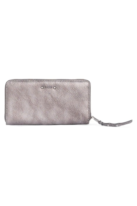 1440 COMPAGNON METALLISE QUILTED CHEVRON WALLET GREY 2